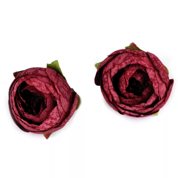 Mű virág boglárka Ø4 cm - 8 bordó világos (10 db-os csomagolás) Mű virág boglárka Ø4 cm - 8 bordó világos (10 db-os csomagolás)