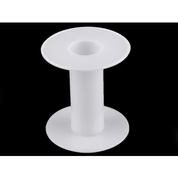 Műanyag orsó 6x6,6 cm - fehér (80 db-os csomagolás)