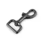 Nagy fém forgós karabiner 38 mm-es befűző - 2 nikkel fekete (1 db-os csomagolás)