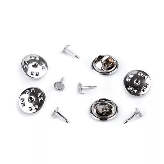 Tiszti patent hát+szeg Ø11 mm jelvény gomb, pillangó patent - 1 platina (50 pár) Tiszti patent hát+szeg Ø11 mm jelvény gomb, pillangó patent - 1 platina (50 pár)