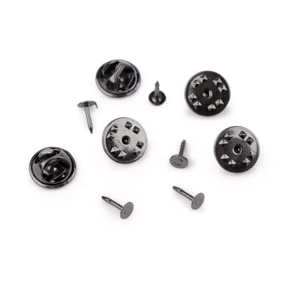 Tiszti patent hát+szeg Ø11 mm jelvény gomb, pillangó patent - 3 nikkel fekete (10 pr) Tiszti patent hát+szeg Ø11 mm jelvény gomb, pillangó patent - 3 nikkel fekete (10 pr)