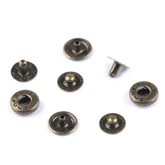 Patent Ø10 mm közepes erős anyagokra - 2 ósárgaréz (200 szett) Patent Ø10 mm közepes erős anyagokra - 2 ósárgaréz (200 szett)