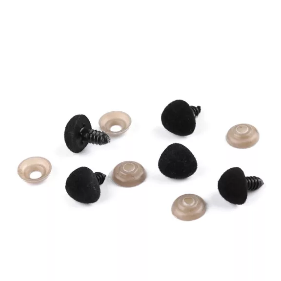 Biztonsági bársony orr 14x15 mm - 1 fekete (250 szett) Biztonsági bársony orr 14x15 mm - 1 fekete (250 szett)