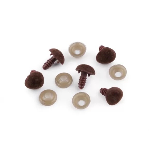 Biztonsági bársony orr 14x15 mm - 3 barnás (5 szett) Biztonsági bársony orr 14x15 mm - 3 barnás (5 szett)