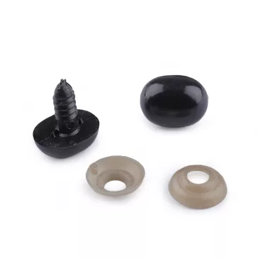 Biztonsági orr / szem 13x16 mm - fekete (5 szett)