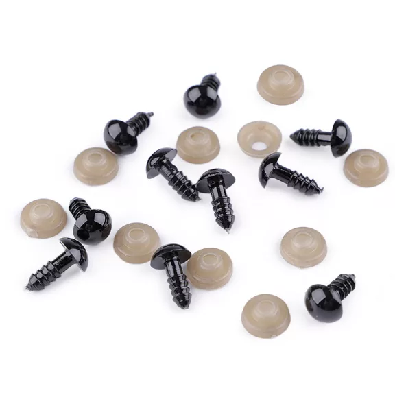 Biztonsági szem Ø10 mm - fekete (50 szett) Biztonsági szem Ø10 mm - fekete (50 szett)