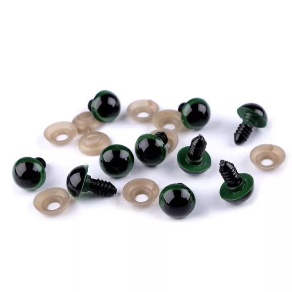 Biztonsági szem Ø14 mm - 3 élénkzöld (40 szett) Biztonsági szem Ø14 mm - 3 élénkzöld (40 szett)