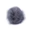 Műszörme pompom pánttal Ø6 cm - 2 szürkéskék (20 db-os csomagolás)
