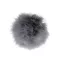 Műszörme pompom pánttal Ø6 cm - 7 szürke (1 db-os csomagolás)