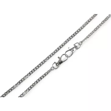   Fém táskalánc lapos karabinerrel hossza 117 cm - 1 nikkel (4 db-os csomagolás)