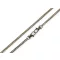 Fém lapos táskalánc karabinerrel hossza 120 cm - 5 ósárgaréz (1 db-os csomagolás)