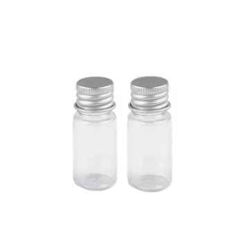 Műanyag flakon csavaros kupakkal - Transparent (50 fiola)