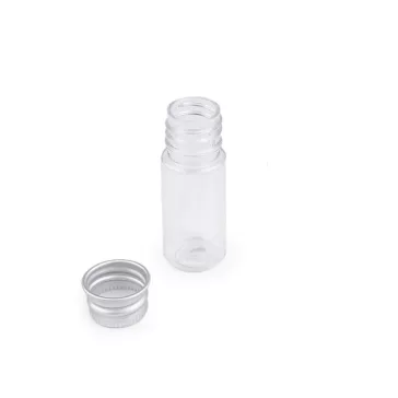 Műanyag flakon csavaros kupakkal - Transparent (50 fiola)