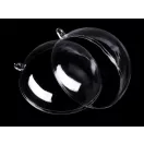 Átlátszó műanyag gömb Ø10 cm 2 részes - Transparent (1 db-os csomagolás)