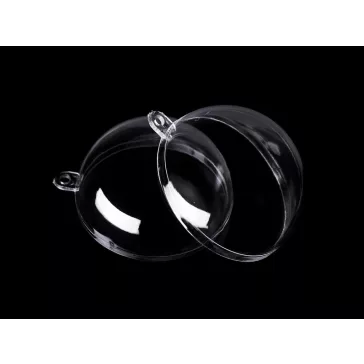   Átlátszó műanyag gömb Ø5 cm 2 részes - Transparent (5 db-os csomagolás)