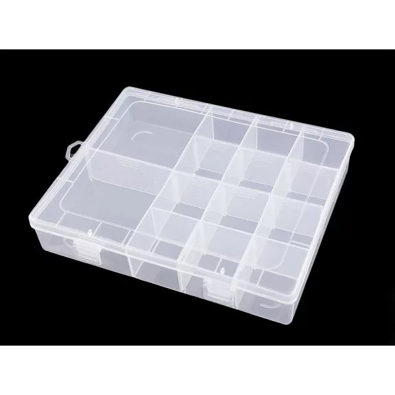 Műanyag rekeszes doboz 4x17x21 cm - 1 Transparent (9 db-os csomagolás) Műanyag rekeszes doboz 4x17x21 cm - 1 Transparent (9 db-os csomagolás)