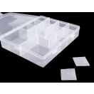 Műanyag rekeszes doboz 4x17x21 cm - 1 Transparent (9 db-os csomagolás) Műanyag rekeszes doboz 4x17x21 cm - 1 Transparent (9 db-os csomagolás)