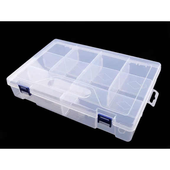 Műanyag rekeszes doboz 6x20x30 cm - Transparent (2 db-os csomagolás) Műanyag rekeszes doboz 6x20x30 cm - Transparent (2 db-os csomagolás)