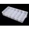 Műanyag rekeszes doboz 12,5x23x4 cm - Transparent (1 db-os csomagolás)