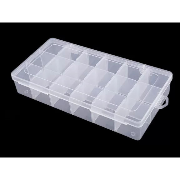 Műanyag rekeszes doboz 12,5x23x4 cm - Transparent (10 db-os csomagolás) Műanyag rekeszes doboz 12,5x23x4 cm - Transparent (10 db-os csomagolás)