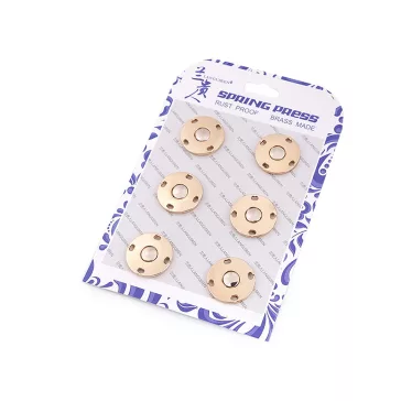 Dizájnos patentek Ø20 mm - 3 arany matt (36 pr)