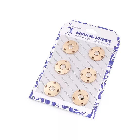 Dizájnos patentek Ø20 mm - 3 arany matt (36 pr) Dizájnos patentek Ø20 mm - 3 arany matt (36 pr)