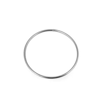   Fém kör hegesztetlen / táska fogantyú Ø13,5 cm - nikkel (4 db-os csomagolás)