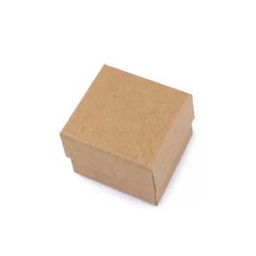   Ékszeres doboz 5x5 cm - természetes barna (6 db-os csomagolás)