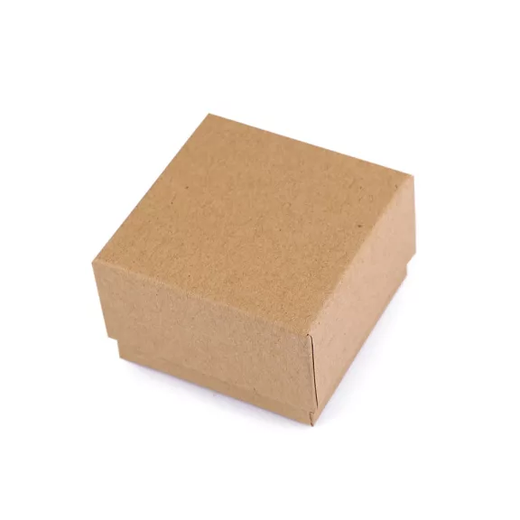 Doboz ékszerekre 7x7 cm - természetes barna (1 db-os csomagolás) Doboz ékszerekre 7x7 cm - természetes barna (1 db-os csomagolás)