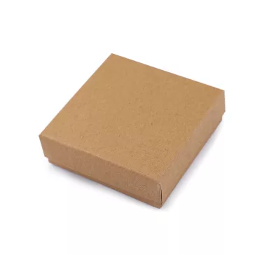   Ékszeres doboz 9x9 cm - természetes barna (4 db-os csomagolás)