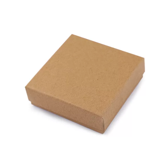 Ékszeres doboz 9x9 cm - természetes barna (1 db-os csomagolás) Ékszeres doboz 9x9 cm - természetes barna (1 db-os csomagolás)