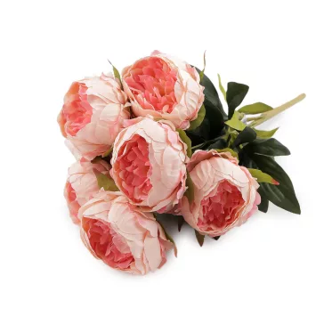 Pünkösdirózsa művirág - 6 korall világos (5 bunch)