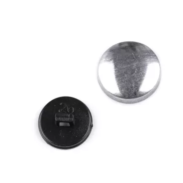   Bevonható, behúzható gombalap 26" 16,5mm - 2 fekete (100 szett)