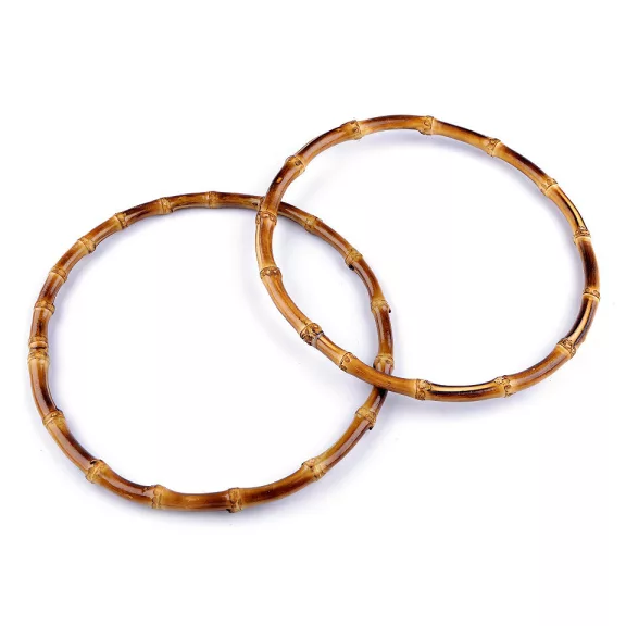 Bambusz táskafül Ø20 cm - 2 sötét bambusz melír (2 db-os csomagolás) Bambusz táskafül Ø20 cm - 2 sötét bambusz melír (2 db-os csomagolás)