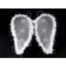 Angyal szárny tollakkal és glitteres csillaggal - fehér (1 db-os csomagolás) Angyal szárny tollakkal és glitteres csillaggal - fehér (1 db-os csomagolás)
