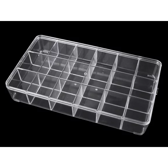 Műanyag rekeszes doboz 16,5x29 cm - Transparent (1 db-os csomagolás) Műanyag rekeszes doboz 16,5x29 cm - Transparent (1 db-os csomagolás)