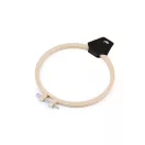 Hímzőkeret műanyag Ø12 cm - világos bézs (4 db-os csomagolás)