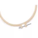 Hímzőkeret műanyag Ø12 cm - világos bézs (4 db-os csomagolás)