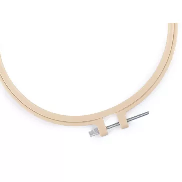   Hímzőkeret műanyag Ø12 cm - világos bézs (4 db-os csomagolás)