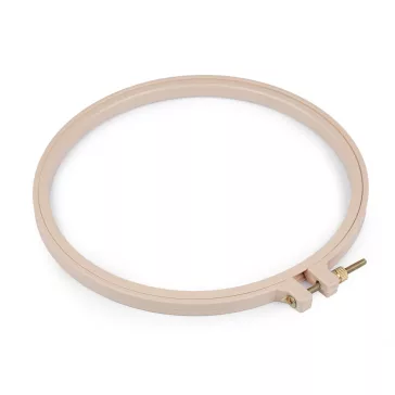   Hímzőkeret műanyag Ø18,5 cm - világos bézs (20 db-os csomagolás)