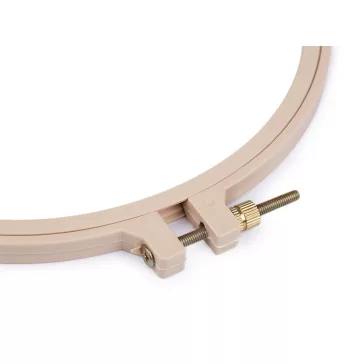   Hímzőkeret műanyag Ø18,5 cm - világos bézs (20 db-os csomagolás)