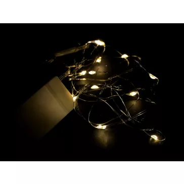   Led világítás elemre és dekorációra - fehér meleg (12 db-os csomagolás)