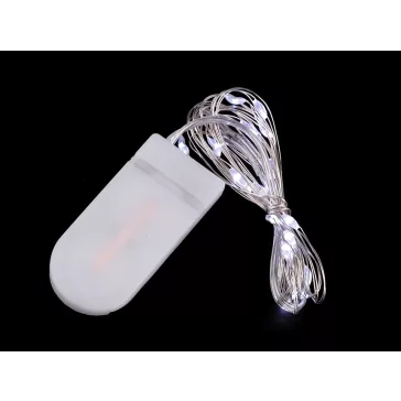   Led világítás elemre és dekorációra - fehér meleg (12 db-os csomagolás)