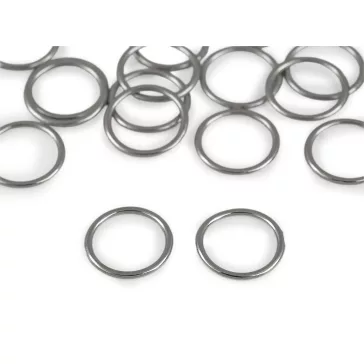   Ruhacsipesz és gyűrű / pillangó szélessége 12 mm fém - 5 nikkel (20 db-os csomagolás)