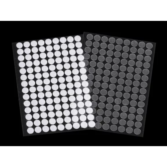 Tépőzár karika öntapadó Ø10 mm - 7 Transparent (1 lap) Tépőzár karika öntapadó Ø10 mm - 7 Transparent (1 lap)