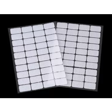   Tépőzár öntapadós téglalap 15x25 mm - 1 fehér (50 kártya)