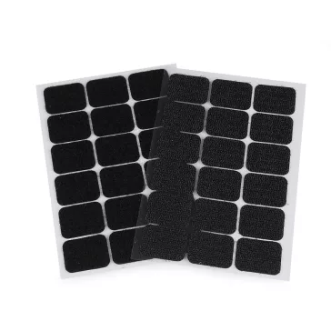   Tépőzár öntapadós téglalap 25x32 mm - 2 fekete (10 kártya)