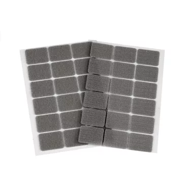   Tépőzár öntapadós téglalap 25x32 mm - 4 szürke (50 kártya)