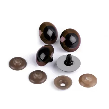 Biztonsági szem nagy Ø26 mm - 4 barnás (160 szett)