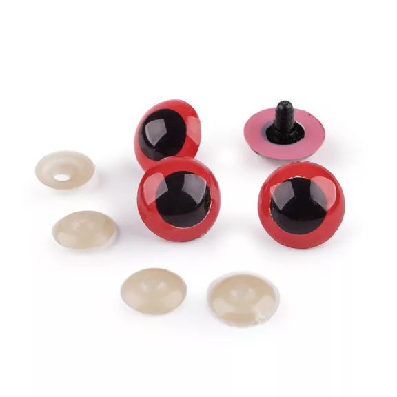 Biztonsági szem nagy Ø26 mm - 6 piros (20 szett) Biztonsági szem nagy Ø26 mm - 6 piros (20 szett)